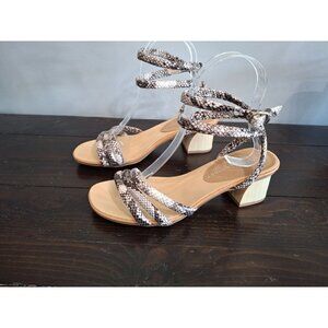 Chinese Laundry Montezuma Snake Print Block Heel Dress Sandals/New, Sz. 5